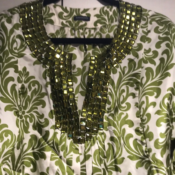 100% silk beaded top - Picture 2 of 2